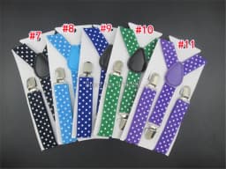 BD006-S 2.5*65CM Baby suspenders Dot print 11 colors adjustable kids pant suspenders for 1-8 years boys and girls free shipping