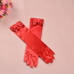 Thin Elastic Children's Day Professional Dance Gloves Long Lace Bow Tie Accessories Gloves Girls Princess Gloves Kids Gift G195