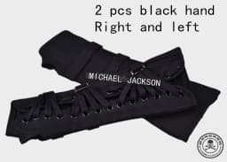 Rare Michael Jackson Punk Armbrace BAD Jam Black White Cotton Glove For Fans Punk For Performance Party Show Imitation