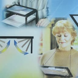 A4 Full Page Large 3X Giant Hands Free Desk Foldable Magnifying Glass Magnifier for Reading Sewing Knitting With 4 LED Light U