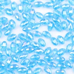 WLYeeS 4*6mm Austrian Mix Color Oval Glass Beads Small Loose Faceted Space Crystal Rice Beads for Jewelry Making DIY Accessories