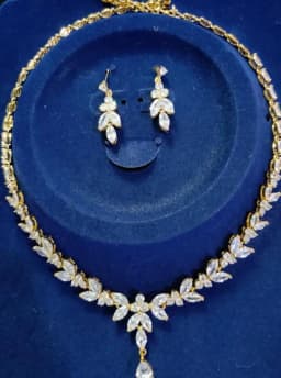 Emmaya Exquisite Jewelry Sets For Women Wedding Party Accessories Cubic Zircon Stud Earrings & Necklace Gift