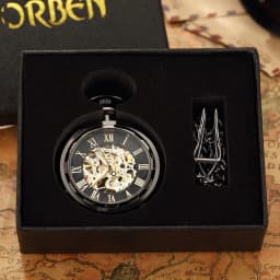 Luxury Antique Skeleton Mechanical Pocket Watch Men Steampunk Mechanical Fob Watches Clock Pendant Hand-winding Relogio De Bolso
