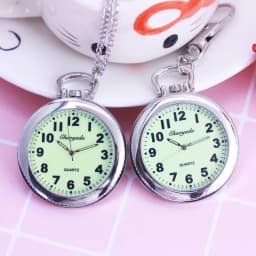 Large Digital Quartz Pocket Watches for Men and Women, Waterproof Electronic Key Chain Clock Gift for Father, Husband, Students,