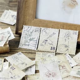 45pcs Forest Post Stamp Adhesive Decorative Stickers Box DIY Stationery for Diary Children's Gift