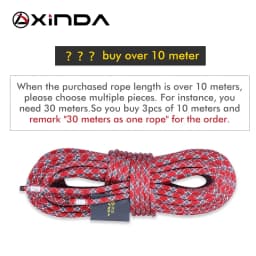 XINDA 9mm Rock Climbing Rope 9mm Static Rope 21kN High Strength Safety Rope For Working at Height Climb Camping Equipment