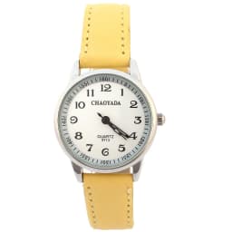 Chaoyada Child Watches Girl Leather Strap Learn Time Kids Watch Students Quartz Wristwatch Casual Fashion Children's Gifts