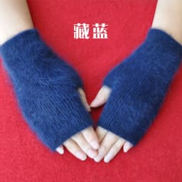 Fine Sheep Mink Cashmere Mitt Exposed Finger Women's Gloves Winter Autumn Knitted for Women Fingerless Gloves Wrist Mittens