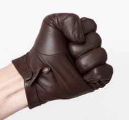 Men's Thin Lambskin Leather Gloves Wrist Button Tight-Fitting Unlined Luxury Italy Gloves Winter Warm Driving Touch Screen
