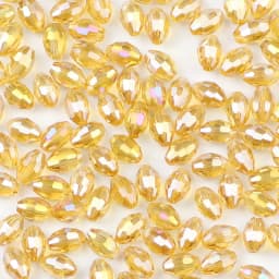 WLYeeS 4*6mm Austrian Mix Color Oval Glass Beads Small Loose Faceted Space Crystal Rice Beads for Jewelry Making DIY Accessories