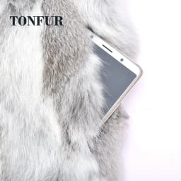 2022 Thick Warm Classical Customize Women's Real Whole Skin Real Genuine Rabbit Fur Coat Female Mandarin Collar Jacket TSR257