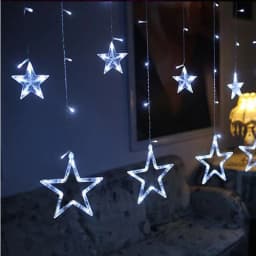 2.5M 138 LED Star String Lights Christmas Fairy Light Garland LED Curtain for Wedding Home Party Birthday Decoration