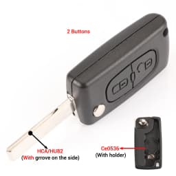 jingyuqin 2/3 Button Flip Fob Car key Case Shell for Peugeot 207 307 308 407 607 807 Partner Citroen C2 C3 C4 C5 C6 Xsara