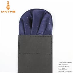 Factory Men's Pre-folded Pocket Square Silver Polka Dot Handkerchiefs Formal Wedding Party Business Chest Towel Black White Red