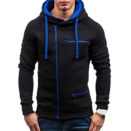 Men Hoodie Sweatshirt New Casual Solid Long Sleeve Mens Hoodies Slim Zipper Hooded Cardigan Sweatshirts Men Hoody Sweat Homme