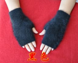 Fine Sheep Mink Cashmere Mitt Exposed Finger Women's Gloves Winter Autumn Knitted for Women Fingerless Gloves Wrist Mittens