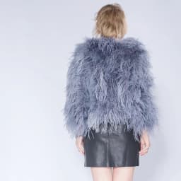 Winter Ostrich feathe Jacket Feather Coat Casual Long-sleeved Australia Imported feathe Jacket Ladies Nightclub Coat