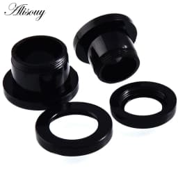 1pair/ lot Acrylic Ear Flesh Tunnels Double Flared Hollow Screw Fit Ear Stretcher Plugs Gauges Body Piercing Jewelry Black