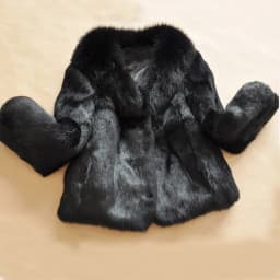 2023 100% Genuine Real Full Pelt Rabbit Fur Coat with Natural Fox Fur Collar Jacket Brand Factory Outlet Wholesale Fur WSR30
