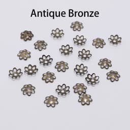 600pcs/Lot 6mm Hollow Flower Cone End Beads Cap Filigree Loose Spacer Beads Caps Cone For DIY Jewelry Finding Making Accessories