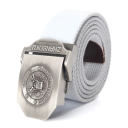 SupSindy Men Canvas Belt US Army Eagle Metal Buckle Military Tactical Belts for Men Jeans Waistband Soldier Male Strap Black