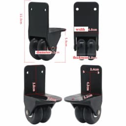 2pc Replacement Luggage Wheel Double Row Roller Load Bearing Directional Suitcase Mute Wheel DIY Parts for Office Outdoor Travel