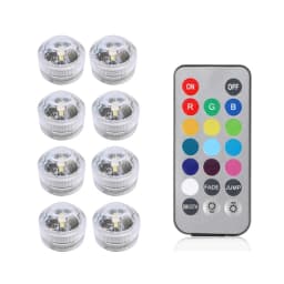Led Submersible Night Light Lamp RGB Underwater Light Wedding Tea Light Vase Fish Tank Pool Party Christmas Decorative Lights