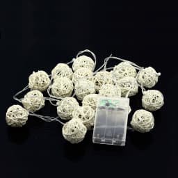 AA Battery Powered 20LED Christmas Wedding Party Fairy Holiday Decoration Warm White Rattan Ball LED String