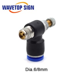 WaveTopSign Gas Nozzle Air Regulating Dia.6mm 8mm 2Pcs/Lots Air Nozzle for Co2 Laser Head Laser Cutting and Engraving Machine