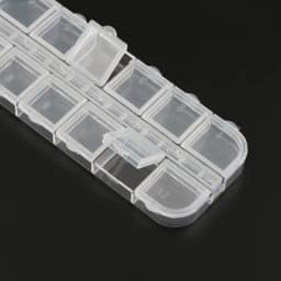 One Piece 13x5x1CM 12 Slots Compartment Plastic Storage Box Adjustable Rectangle Jewelry Container Box Case for Beads&earrings