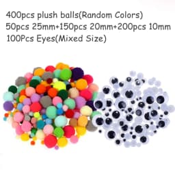 Plush Stick / Pompoms Rainbow Colors Shilly-Stick Educational DIY Toys Handmade Art Craft Creativity Devoloping Toys GYH