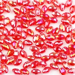 WLYeeS 4*6mm Austrian Mix Color Oval Glass Beads Small Loose Faceted Space Crystal Rice Beads for Jewelry Making DIY Accessories