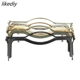4 Pcs/Lot 27 CM Bronze Silver Gold Black Lips Metal Purse Frame Kiss Clasp Embossing Handle Sewing Bag Part