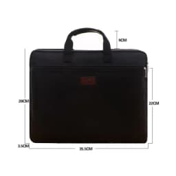 Portable Document Bag Canvas A4 Office Zipper Bag Large Capacity Men Women Handbag Multi-Layer Information Bag Briefcase Meeting