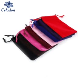 10 Pcs/Lot High Quality Multi Color Velvet Pouches Jewelry Packaging Display Drawstring Packing Gift Bags Pouches