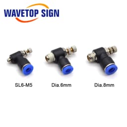 WaveTopSign Gas Nozzle Air Regulating Dia.6mm 8mm 2Pcs/Lots Air Nozzle for Co2 Laser Head Laser Cutting and Engraving Machine