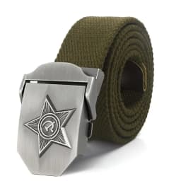 SupSindy Men&Women Canvas Belts 3D Five Rays Star Army Military Tactical Belt CCCP Patriotic Soldiers Male Strap Jeans Waistband