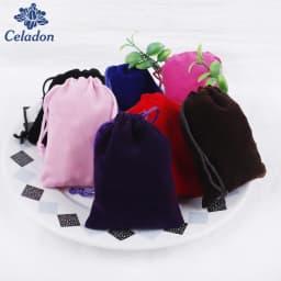 10 Pcs/Lot High Quality Multi Color Velvet Pouches Jewelry Packaging Display Drawstring Packing Gift Bags Pouches