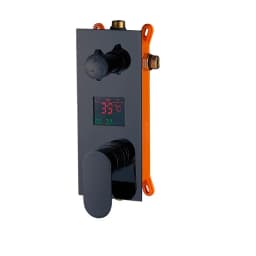 Wall Mounted Brass Shower Control Mixer Valve Digital Temperature Display 2-3 Ways Pre-box Intelligent Bath Shower Mixers