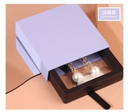 24Pcst Pink Paper Transparent Container Drawer Box Jewelry Display Gifts Weddding Ring Brooch Necklace Party Holder Packaging