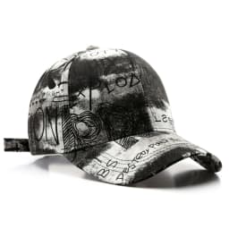 FS Winter Black Red Graffiti Print Baseball Caps For Men Cotton Women Trucker Hat Streetwear Hip Hop Cap Gorras Para Hombre 2026
