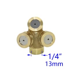 1/4" 1/2" 3/4" Brass Garden Sprayer Nozzle 1/2/3/4 Hole Garden Irrigation Water Sprinkler For Pesticide Atomizing Spray Fitting