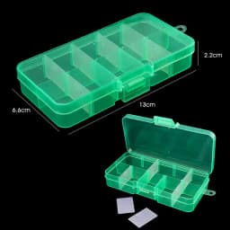 4 Sizes Jewelry Box Organizer Storage Container Plastic Organizer Box with Adjustable Dividers for Beads Art DIY Crafts