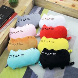 1PCS Creative Cartoon Cute Cat Auto Car Seat Head Neck Rest Cushion Headrest Pillow Plush Pad Car Safety Pillow Car Accessories