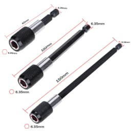1/4 Inch Hex Shank Quick Release Screwdriver Bit Holder Extension Bar 60mm 100mm 150mm