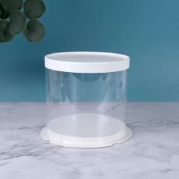 4/6 inch PVC Clear Cake Boxes Round Transparent Packaging Box for Birthday Wedding Anniversary Party Valentine Day Cake Gift Box