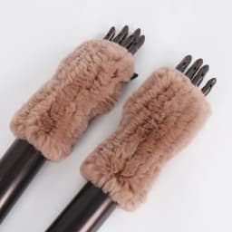 New Women 100% Real Genuine Knitted Rex Rabbit Fur Mittens Winter Warm Lady Real Fur Fingerless Gloves Handmade Knit Fur Mitten