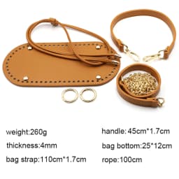 1Set Handmade Handbag Bag Set Leather Bag Bottoms With Hardware Package Accessories HandBag Shloulder Straps DIY Women Backpack