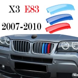 3Pcs Car Grille Trim Strip For BMW X3 E83 F25 G01 2003 2004 2005 2006 2007-2020 Racing Grille Strip Trim Clip Performance M