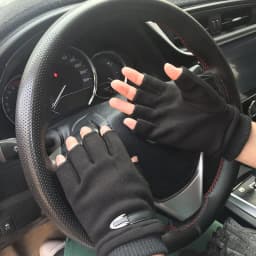 Winter Gloves Men Fleece Warm Half Finger Gloves Stretch Fingerless Mittens for Man Male Outdoor Bicycle Driving Gloves